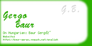 gergo baur business card